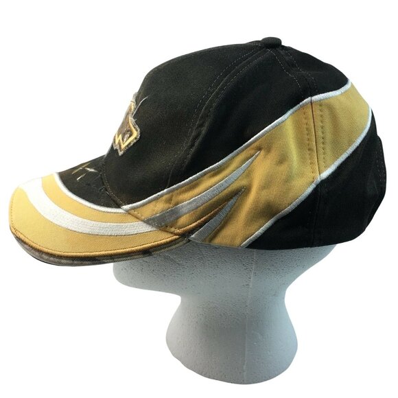 Chevy Baseball Cap Hat Factory Distressed Faux Metal Design Pattern Black Gold u - Picture 4 of 6